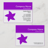 Farbüberschrift III v2 - Lila - Drehstern Visitenkarte (Vorne/Hinten)
