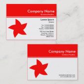 Farbüberschrift III v2 - Rot - Drehstern Visitenkarte (Vorne/Hinten)