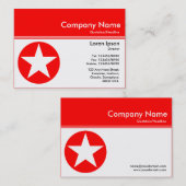 Farbüberschrift III v2 - Rot - Sterne Visitenkarte (Vorne/Hinten)