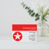 Farbüberschrift III v2 - Rot - Sterne Visitenkarte (Stehend Vorderseite)