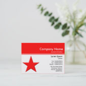Farbüberschrift III v2 - Rot - Sterne Visitenkarte (Stehend Vorderseite)