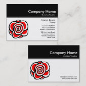 Farbüberschrift III v2 - Schwarz - Rose Zeichnend Visitenkarte (Vorne/Hinten)