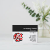 Farbüberschrift III v2 - Schwarz - Rose Zeichnend Visitenkarte (Stehend Vorderseite)