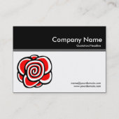 Farbüberschrift III v2 - Schwarz - Rose Zeichnend Visitenkarte (Rückseite)