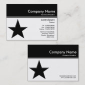 Farbüberschrift III v2 - Schwarz - Stern Visitenkarte (Vorne/Hinten)