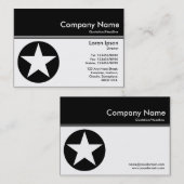 Farbüberschrift III v2 - Schwarz - Stern Visitenkarte (Vorne/Hinten)