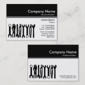 Farbüberschrift III v2 - Schwarz - Tools Visitenkarte (Vorne/Hinten)