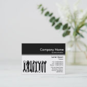 Farbüberschrift III v2 - Schwarz - Tools Visitenkarte (Stehend Vorderseite)