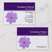 Farbüberschrift III v2 - Tief Lila - Lila Kosmos Visitenkarte (Vorne/Hinten)