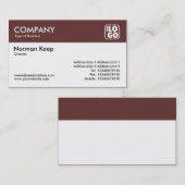 Farbüberschrift (Logo) - Braun Visitenkarte (Vorne/Hinten)