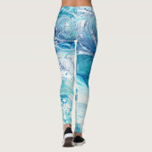 Farbüberzug: Abstrakter Acrylhintergrund Leggings (Rückseite)