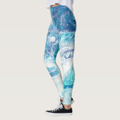 Farbüberzug: Abstrakter Acrylhintergrund Leggings (Links)