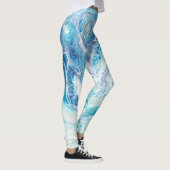 Farbüberzug: Abstrakter Acrylhintergrund Leggings (Rechts)