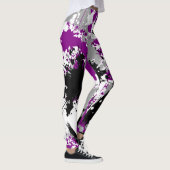 Farbüberzug - asexueller Stolz Leggings (Rechts)