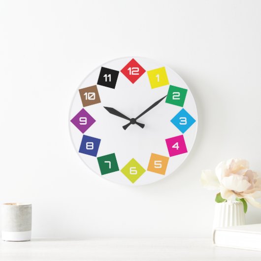 Farbuhr-Rautenzeichen Große Wanduhr (Zuhause)