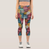 FARBUL YOGA Floral Capri Leggings (Vorderseite)