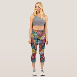 FARBUL YOGA Floral Capri Leggings