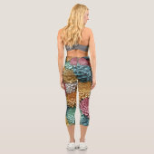 FARBUL YOGA Floral Capri Leggings (Rückseite)