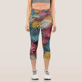 FARBUL YOGA Floral Capri Leggings (Vorderseite)