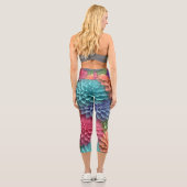 FARBUL YOGA Floral Capri Leggings (Rückseite)
