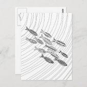 Färbung der Postkarte für Fische (Vorne/Hinten)