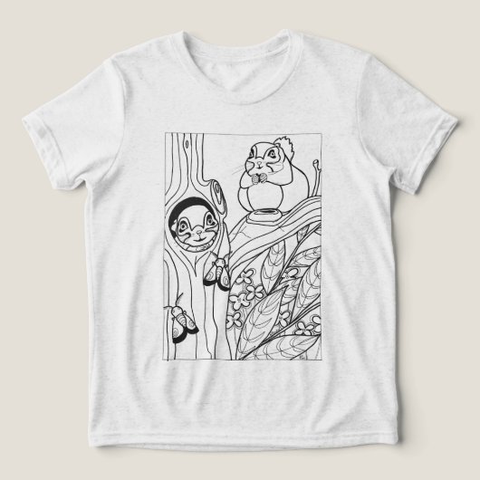 Färbung von sibirischen Fliegeneisen Tri-Blend Shirt (Design Vorderseite)