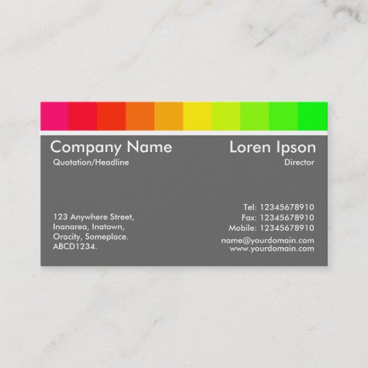 Farbvariationen 03 (60 % grau) visitenkarte (Vorderseite)