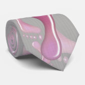 Farbveränderlicher Hintergrund albern rosa Fußabdr Krawatte (Gerollt)