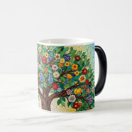 Farbverändernde Keramik-Tassen-Mosaikbaum-Muster Verwandlungstasse