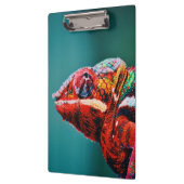 Farbverändernder Regenbogenfarben-Chameleon-Reptil Klemmbrett (Links)