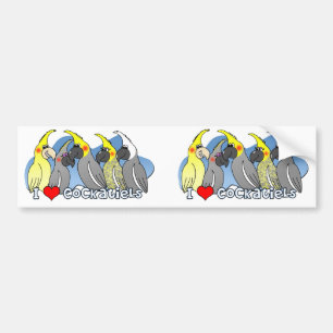 FarbveränderungenCockatiel Autoaufkleber