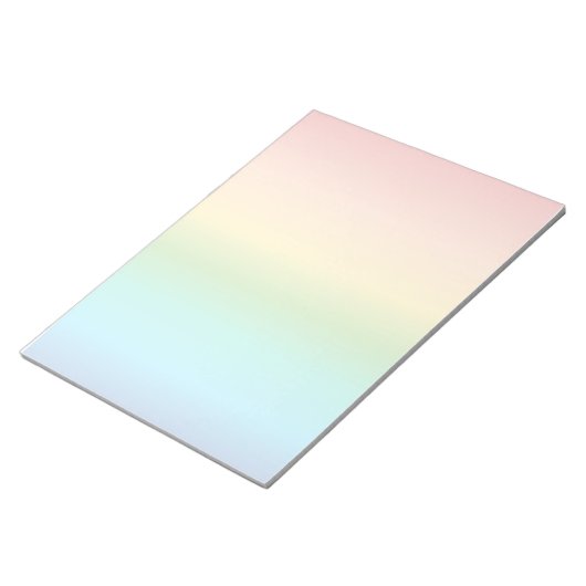 Farbverlauf bei Regenbogen Notizblock (angewinkelt)