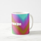Farbverlauf colored bunt Name personalisiert Kaffe Kaffeetasse (VorderseiteRechts)