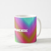 Farbverlauf colored bunt Name personalisiert Kaffeetasse (VorderseiteRechts)