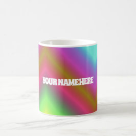Farbverlauf colored bunt Name personalisiert Kaffeetasse