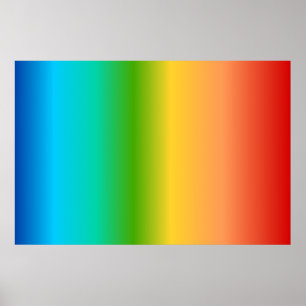 Farbverlauf des Regenbogens Poster