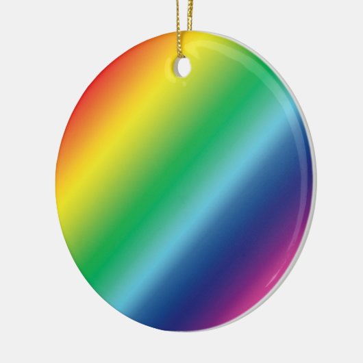 Farbverlauf für Regenbogenfarben Muster Diversity Keramik Ornament (Links)