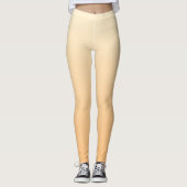 Farbverlauf Gelb und Pfirsichfarben Leggings (Vorderseite)