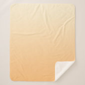 Farbverlauf Gelb und Pfirsichfarben Sherpadecke (Vorderseite)