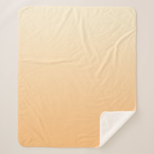 Farbverlauf Gelb und Pfirsichfarben Sherpadecke (Vorderseite)