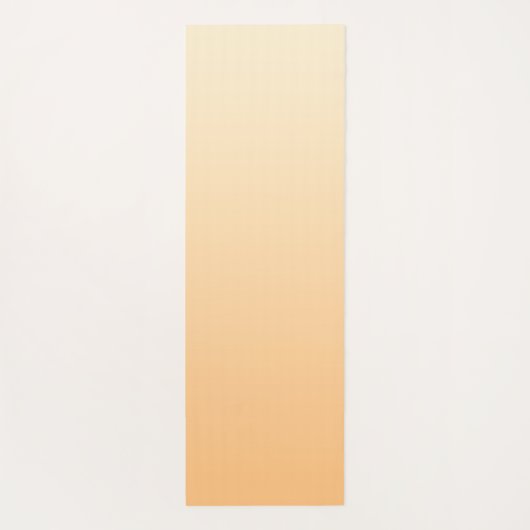 Farbverlauf Gelb und Pfirsichfarben Yogamatte (Rückseite)