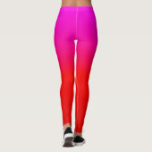 Farbverlauf Ober rosa , Scharbe , rot , rosa Leggings (Rückseite)
