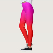 Farbverlauf Ober rosa , Scharbe , rot , rosa Leggings (Links)