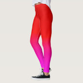 Farbverlauf Ober rosa , Scharbe , rot , rosa Leggings (Links)
