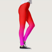 Farbverlauf Ober rosa , Scharbe , rot , rosa Leggings (Rechts)