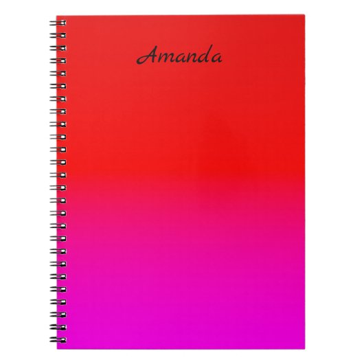 Farbverlauf Ober rosa , Scharbe , rot , rosa Notizblock (Vorderseite)