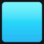 Farbverlauf Quadratischer Aufkleber<br><div class="desc">Hintergrund mit blauem Farbverlauf.</div>