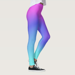 Farbverlauf Rosa Lila Blau Aqua Damenmode Leggings