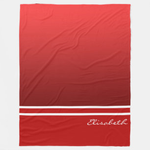 Farbverlauf - rote Mischung und solide rot Fleecedecke
