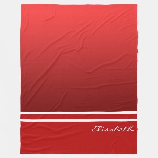 Farbverlauf - rote Mischung und solide rot Fleecedecke (Vorderseite)